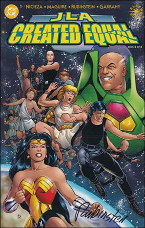 JLA: Created Equal issue 2-B DF (Signed by Joe Rubinstein)