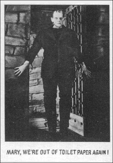Creature Feature (Base Set) card 82 Mary, we're out of toilet paper again!.