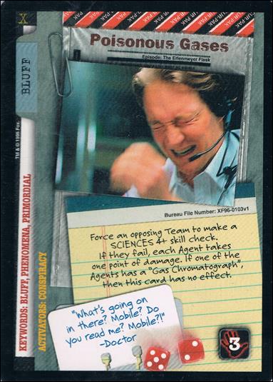 X-Files: Premiere Edition (Base Set) card XF96-0103v1 Poisonous Gases