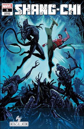 Shang-Chi (2020) issue 5-C Iban Coello Marvel vs Alien Cover