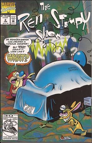 Ren & Stimpy Show issue 2-B White Logo Cover