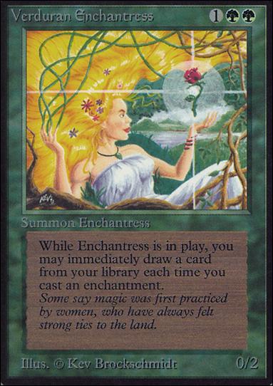 Magic the Gathering: Limited Edition Alpha (Base Set) card 222 Verduran Enchantress