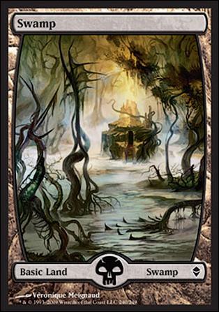 Magic The Gathering: Zendikar (Base Set) card 240 Full Art Land (Swamp)