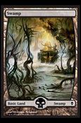 Magic The Gathering: Zendikar (Base Set) card 240 Full Art Land (Swamp)