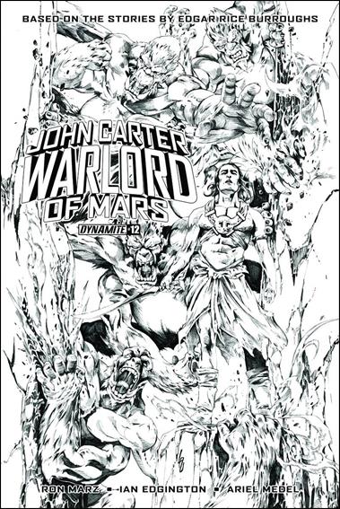 John Carter: Warlord of Mars (2014) issue 13-F Jonathan Lau 1:20 Black & White Cover
