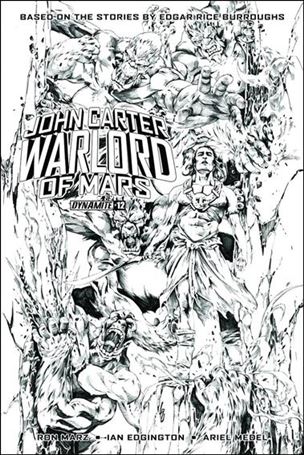 John Carter: Warlord of Mars (2014) issue 13-F Jonathan Lau 1:20 Black & White Cover