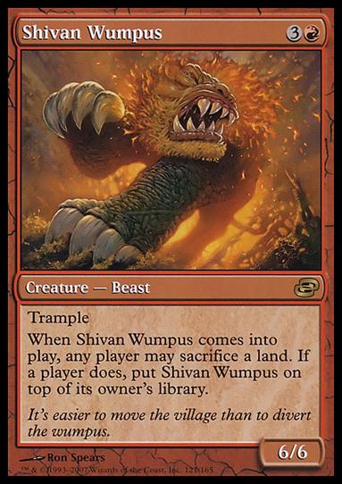 Magic the Gathering: Planar Chaos (Base Set) card 121 Shivan Wumpus