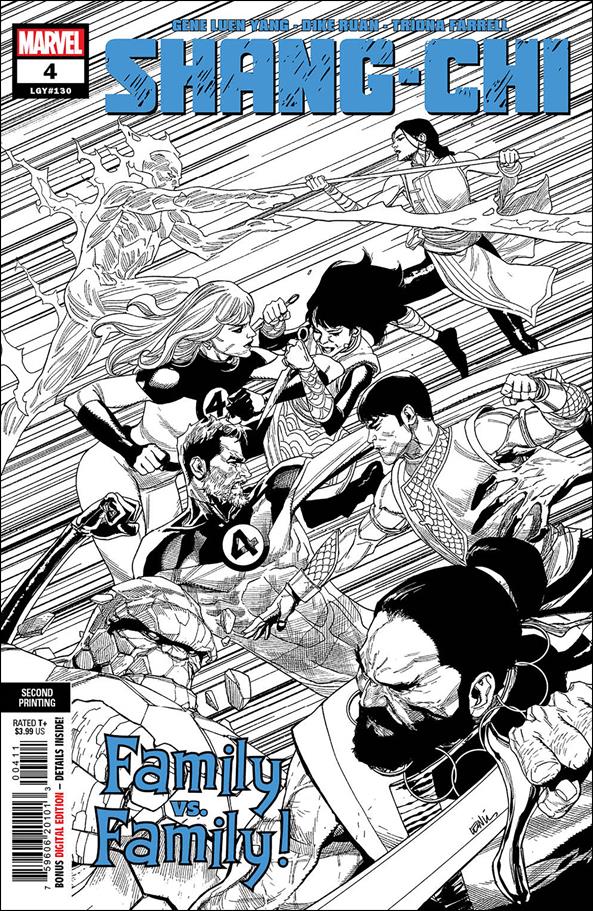Shang-Chi (2021) issue 4-D Leinil Francis Yu B&W Cover (2nd Printing)