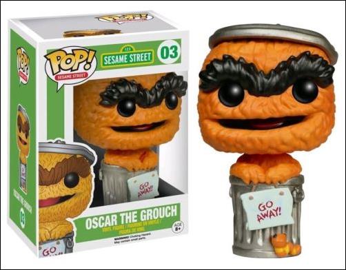 Pop! Sesame Street figure 3-B Oscar the Grouch (Orange Entertainment Earth Exclu