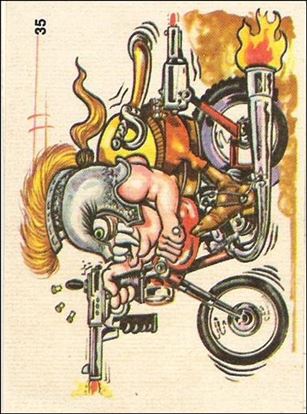 Silly Cycles (Base Set) card 35-B  (Fan Art on Back)