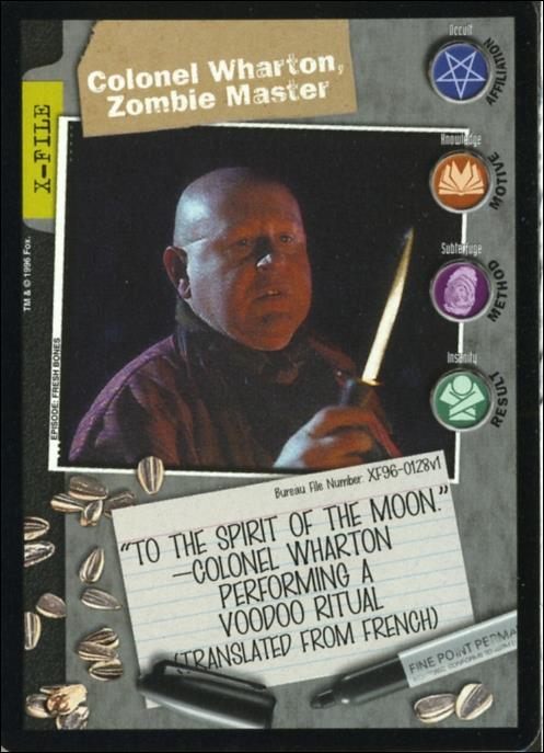 X-Files: Premiere Edition (Base Set) card XF96-0128v1 Colonel Wharton, Zombie Master