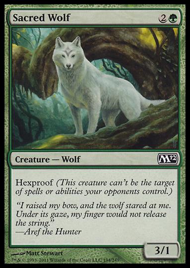 Magic the Gathering: 2012 Core Set (Base Set) card 194 Sacred Wolf