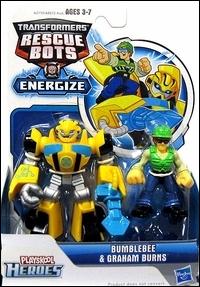 Transformers Rescue Bots Energize figure 1 Bumblebee and Graham Burns