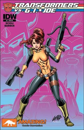 Transformers vs G.I. Joe issue 2-D Rob Liefeld Amazing Comic Con Cover