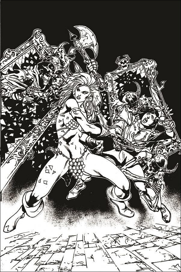 Killing Red Sonja issue 4-G Roberto Castro 1:15 Black & White Virgin Cover