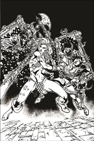 Killing Red Sonja issue 4-G Roberto Castro 1:15 Black & White Virgin Cover