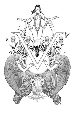 Vengeance of Vampirella (2019) issue 1-L Frank Cho 1:25 Black & White Virgin Cover