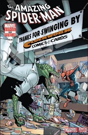 Amazing Spider-Man (1963) issue 666-SH Clockwork Comics & Cards Store Cover