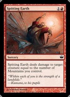 Magic the Gathering: Duel Decks: Knights vs. Dragons (Base Set) card 67 Spitting Earth