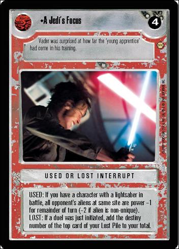 Star Wars: Tatooine Limited (Base Set) card 84 A Jedi's Focus