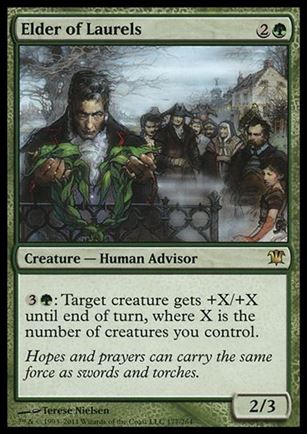 Magic the Gathering: Innistrad (Base Set) card 177 Elder of Laurels