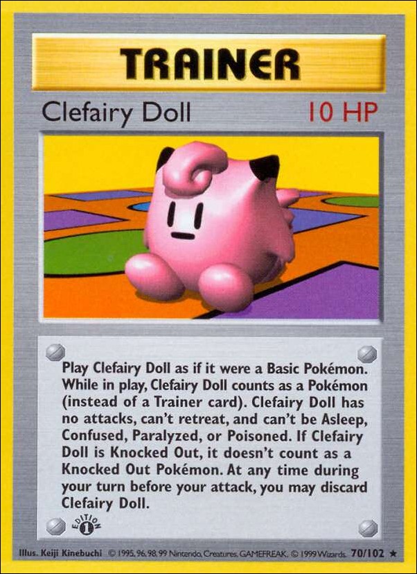 Pokemon (Base Set) card 70/102 Clefairy Doll (1st Edition) - Shadowless