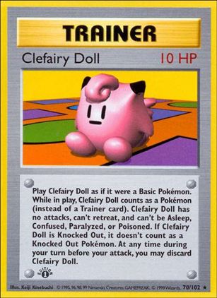 Pokemon (Base Set) card 70/102 Clefairy Doll (1st Edition) - Shadowless