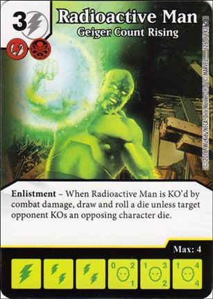 Marvel Dice Masters Civil War card 126 Radioactive Man: Geiger Count Rising