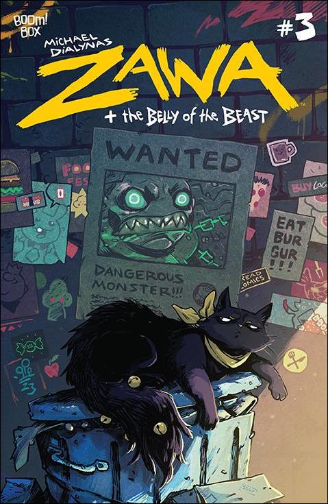 Zawa + The Belly of the Beast issue 3 Michael Dialynas Cover