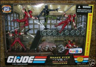 G.I. Joe 25th Anniversary Battle Packs figure 7 Snake-Eyes vs Red Ninja Troopers (TRU Exclusive)