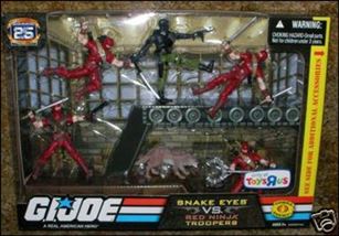 G.I. Joe 25th Anniversary Battle Packs figure 7 Snake-Eyes vs Red Ninja Troopers (TRU Exclusive)