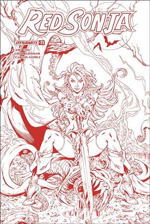Red Sonja (2017) issue 21-F John Royle 1:5 Blood Red Cover