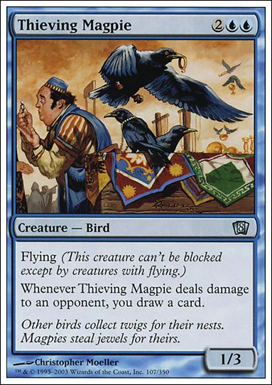 Magic the Gathering: 8th Edition (Base Set) card 107 Thieving Magpie