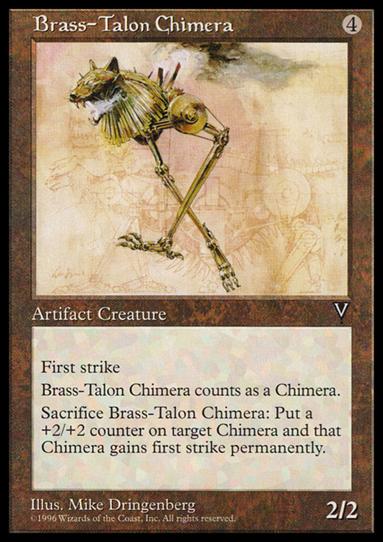 Magic the Gathering: Visions (Base Set) card 142 Brass-Talon Chimera