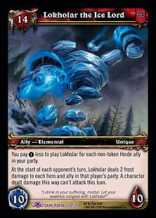 World of Warcraft: Through the Dark Portal (Base Set) card 222 Lokholar the Ice Lord