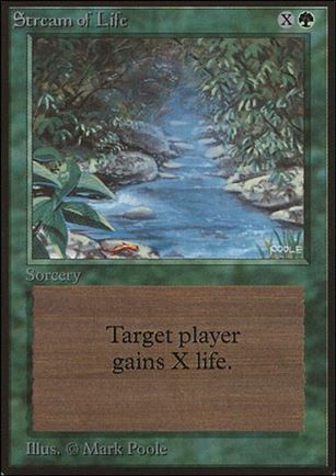 Magic the Gathering: Limited Edition Beta (Base Set) card 218 Stream of Life