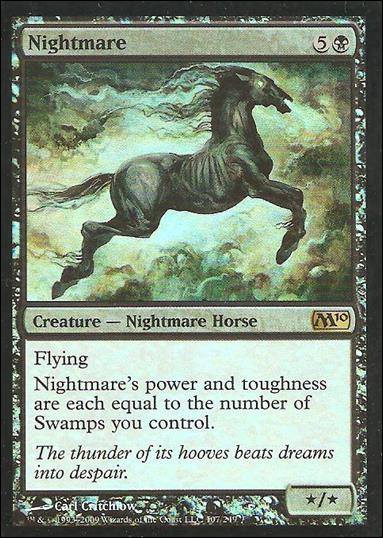 Magic the Gathering: 2010 Core Set (Base Set) card 107-B Nightmare (Foil)