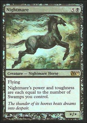 Magic the Gathering: 2010 Core Set (Base Set) card 107-B Nightmare (Foil)