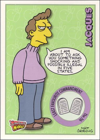 Simpsons Mania! (Base Set) card 23 Jacques