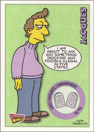 Simpsons Mania! (Base Set) card 23 Jacques