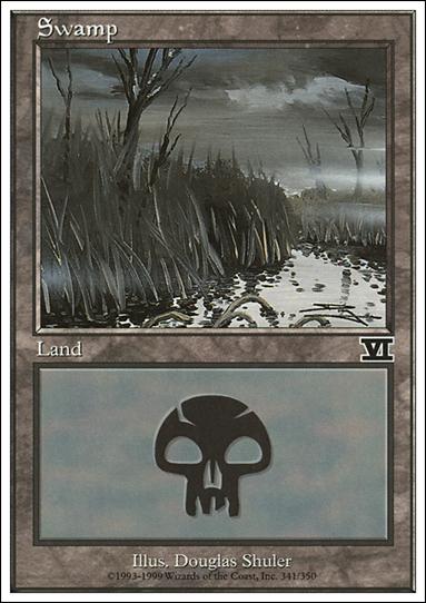 Magic the Gathering: 6th Edition (Base Set) card 341 Swamp
