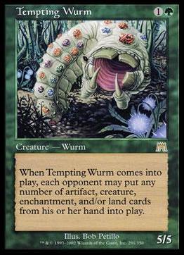 Magic the Gathering: Onslaught (Base Set) card 291 Tempting Wurm