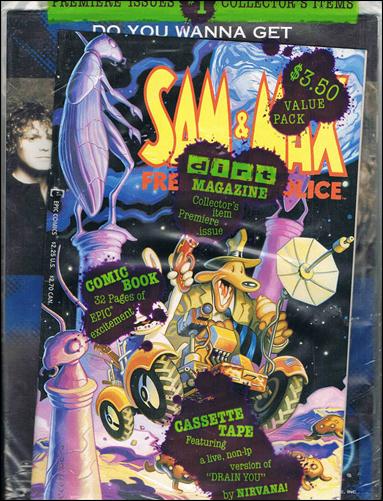 Sam & Max, Freelance Police issue 1-B Polybagged with Dirt Magazine and Cassette Tape