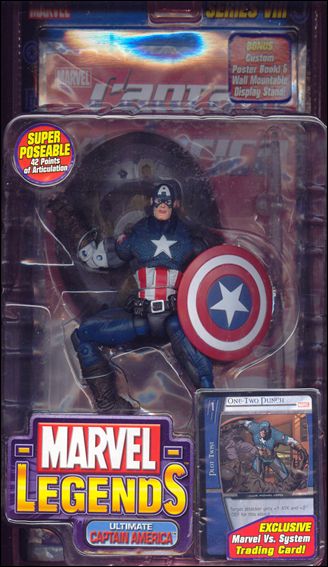 Marvel Legends (Series 8) figure 3-. Ultimate Captain America (Grey Pants - No Wings)