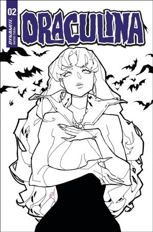 Draculina (2022) issue 2-R Rose Besch 1:30 Black & White Cover