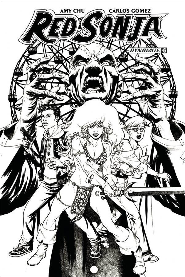 Red Sonja (2017) issue 6-G Mike McKone 1:20 Black and White Cover