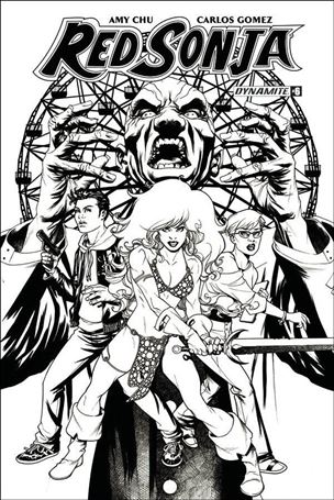 Red Sonja (2017) issue 6-G Mike McKone 1:20 Black and White Cover