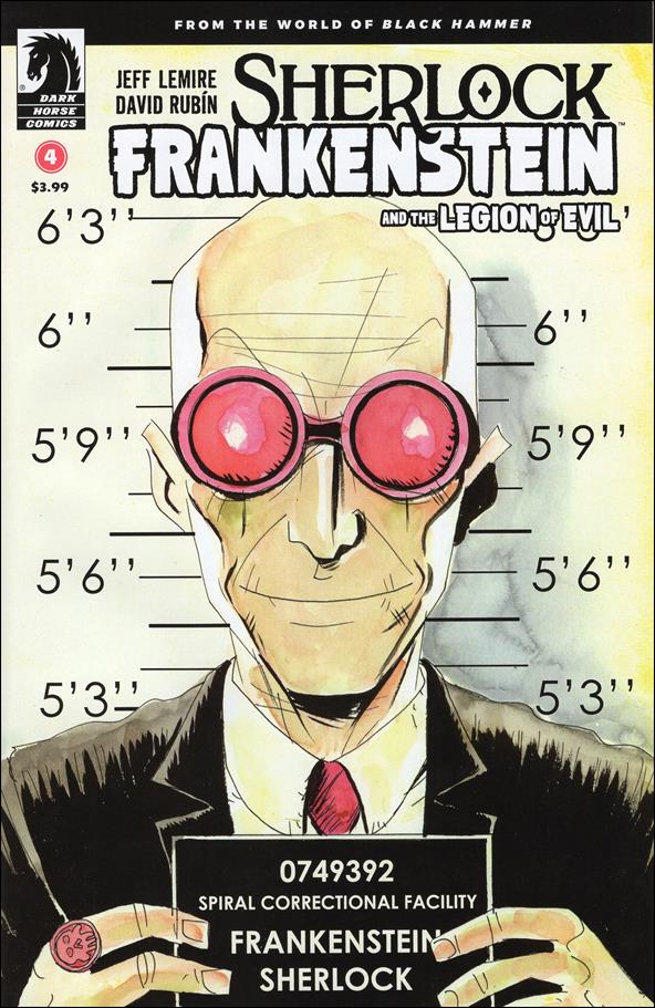 Sherlock Frankenstein and the Legion of Evil issue 4-B Jeff Lemire Cover