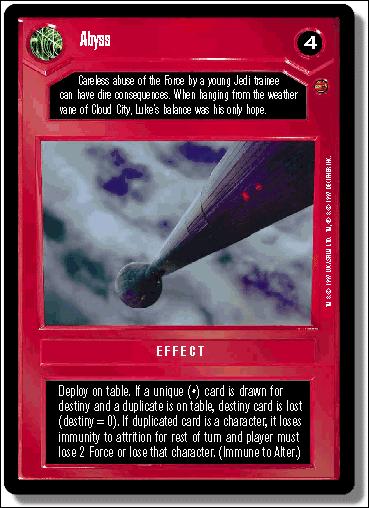 Star Wars: Cloud City Limited (Base Set) card 21 Abyss