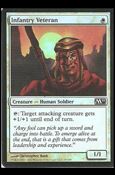 Magic the Gathering: 2011 Core Set (Base Set) card 18-B Infantry Veteran (Foil)